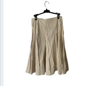 MNG Midi Cream Skirt- Wow! Size 6